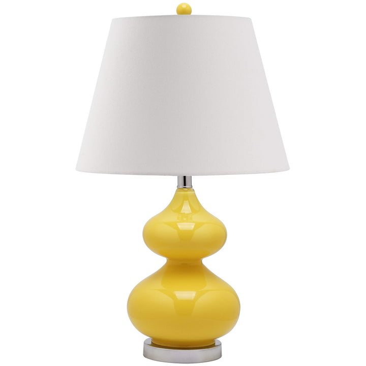 Lighting 24-inch Eva Yellow Double Gourd Glass Table Lamp Modern Contemporary