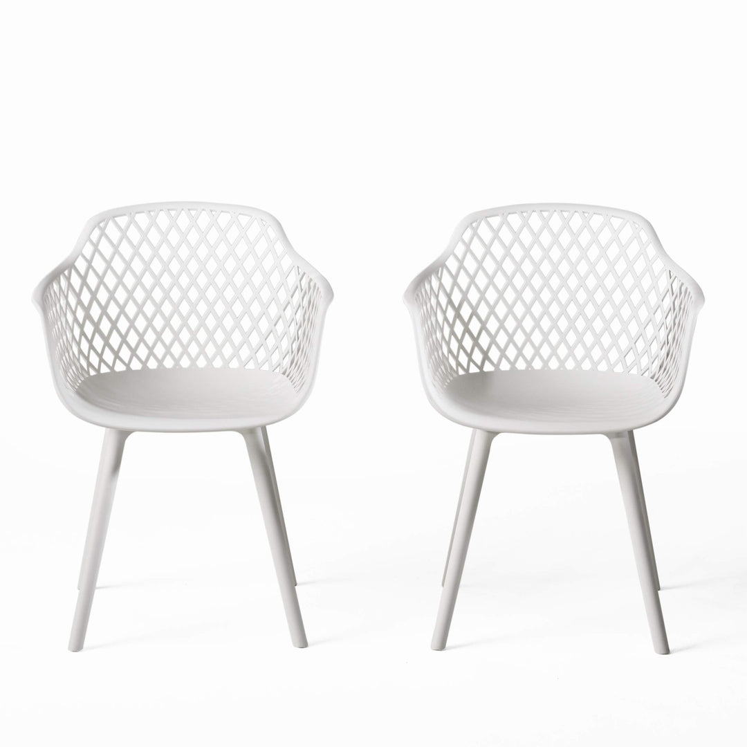 Christopher Knight Home Richard Outdoor Modern Dining Chair (Set of 2) White