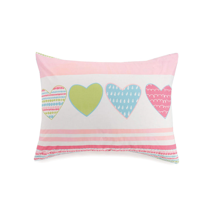 URBAN PLAYGROUND Dapne 5-Piece Heart Full Queen Bed Set - Includes Reversible - Diamond Home USA