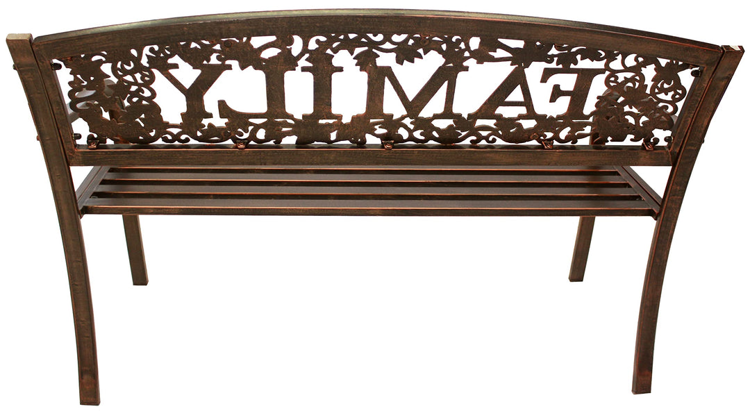 Leigh Country Family Metal Bench Bronze - Diamond Home USA