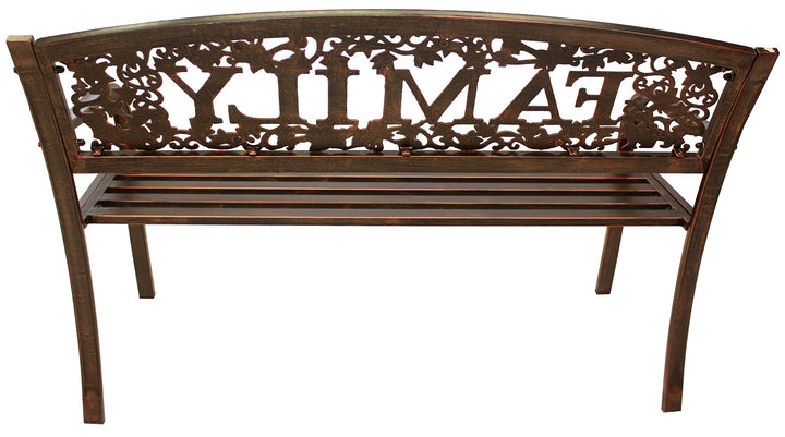 Leigh Country Family Metal Bench Bronze - Diamond Home USA