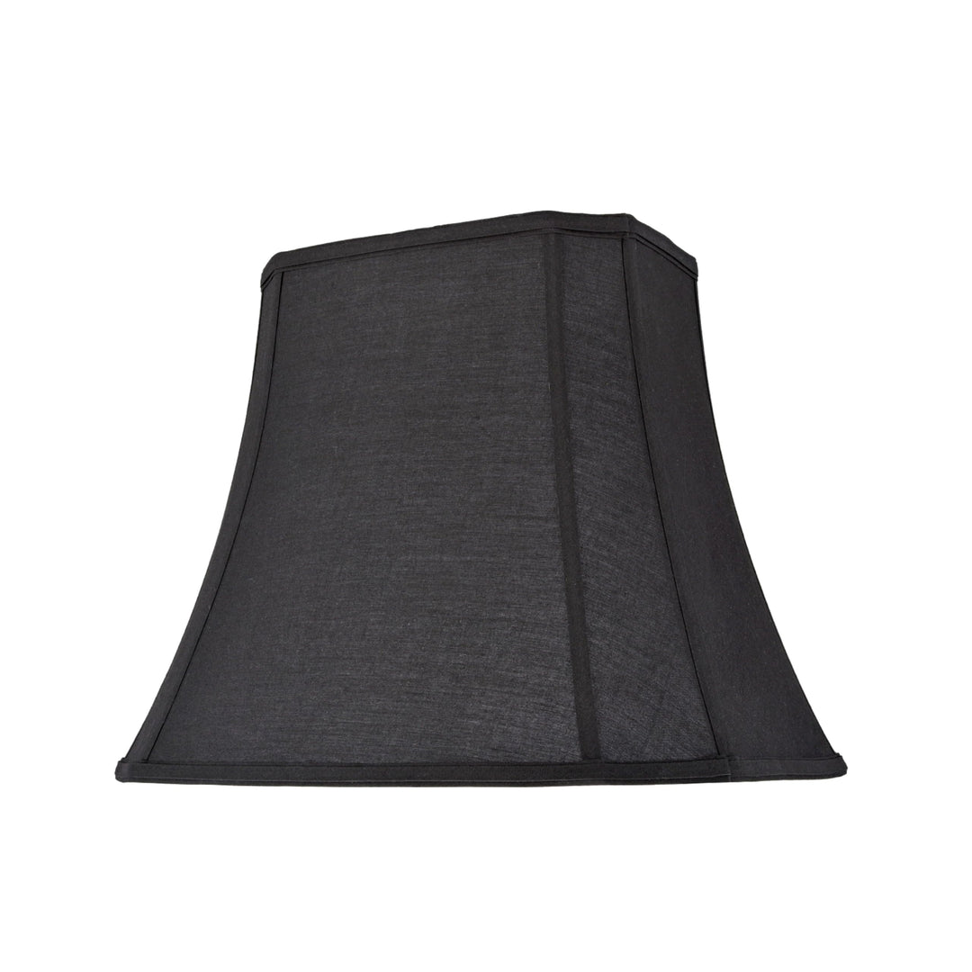 Oblong Cut Corner Bell Spider Construction Lamp Shade In Black (10" X 12" 13")