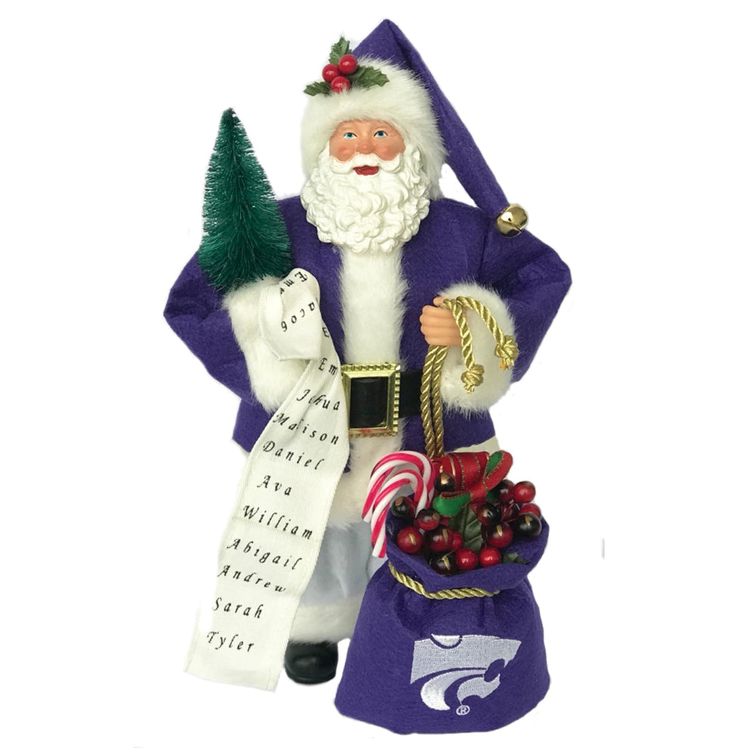 12 Inch Kansas State Santa Purple
