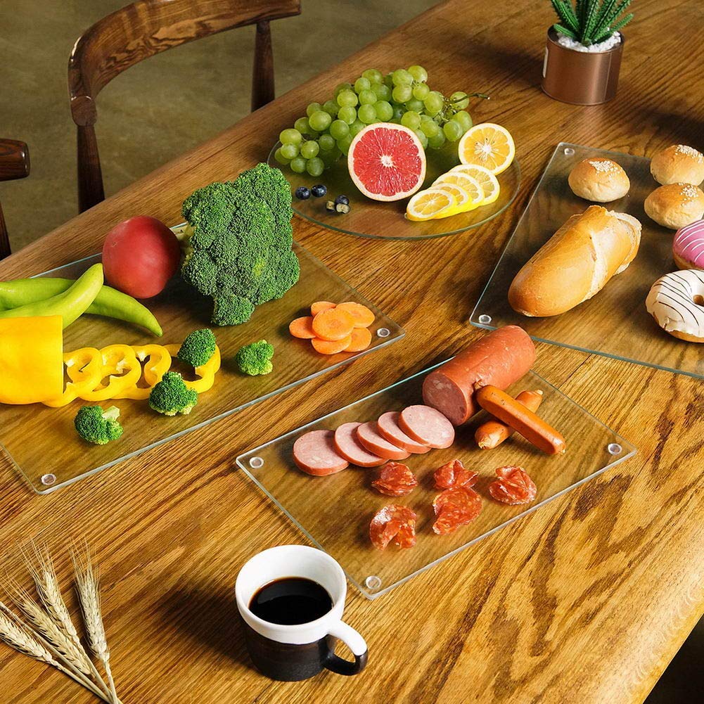 Chop-Chop Glass Cutting Board / Counter Saver 12"x15" - Diamond Home USA