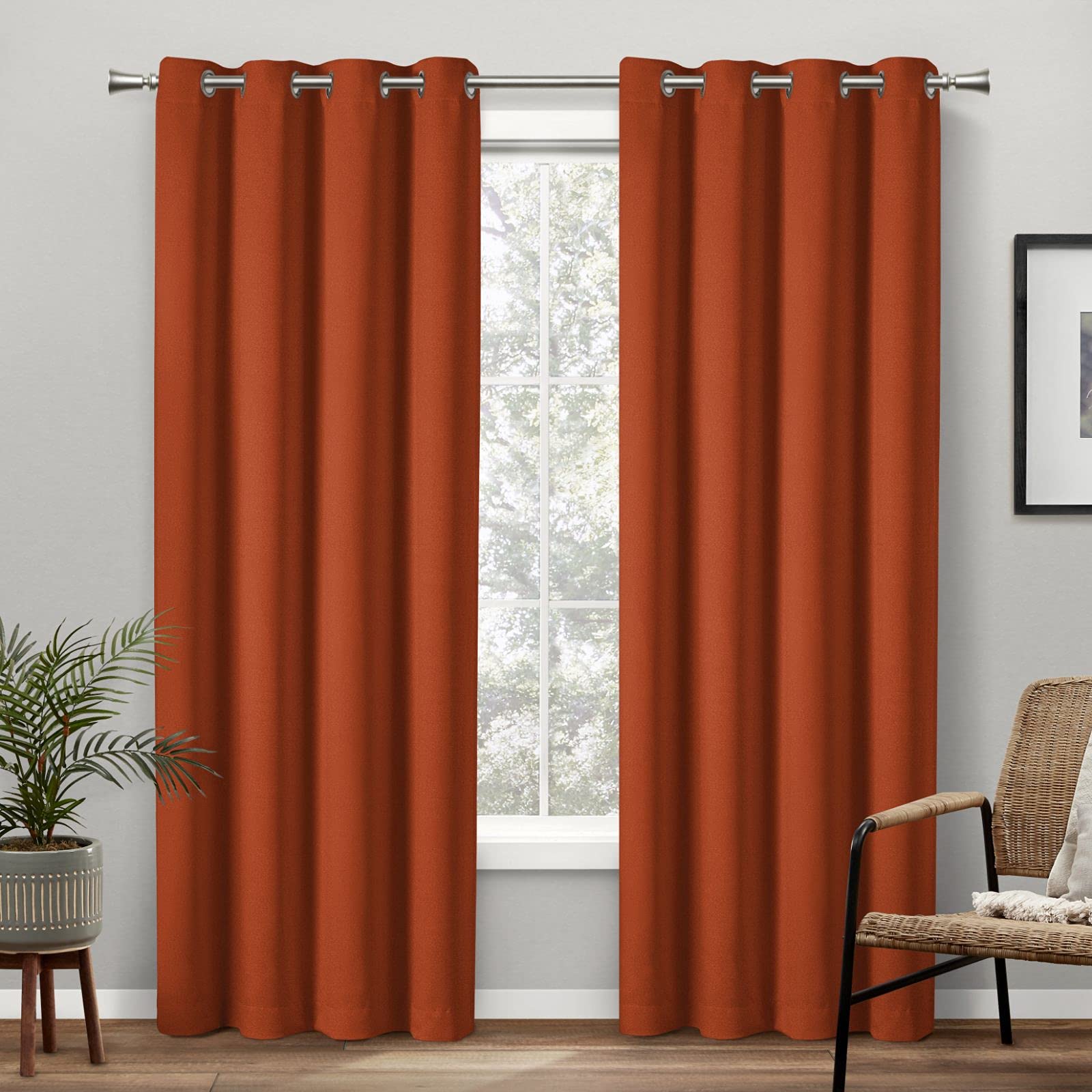 ATI Home Academy Total Blackout Grommet Top Curtain Panel Pair ...