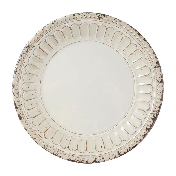 12-piece Dinnerware Set Sand White Solid Casual Round 12 Piece - Diamond Home USA