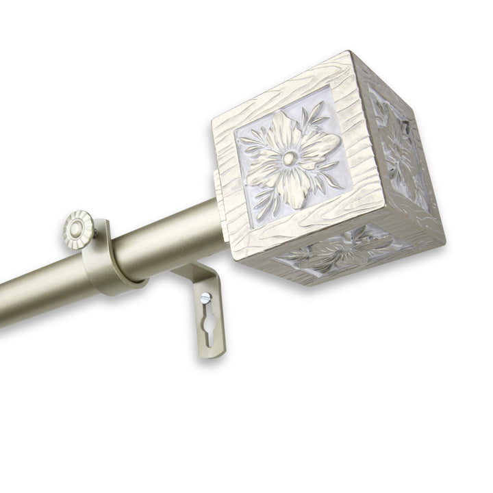 InStyleDesign Jocelyn Adjustable Curtain Rod Black 28 to 48 inch Black Finish - Diamond Home USA