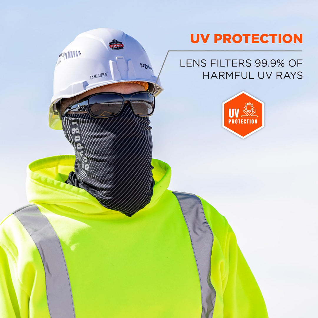 Ergodyne Skullerz Baldr Safety Sunglasses-Black Frame Smoke Lens - Diamond Home USA