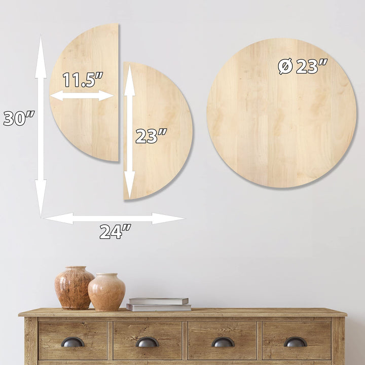 White Stained Glass Floral Art' Wood Wall Art Set of 4 Half Circles White Modern - Diamond Home USA