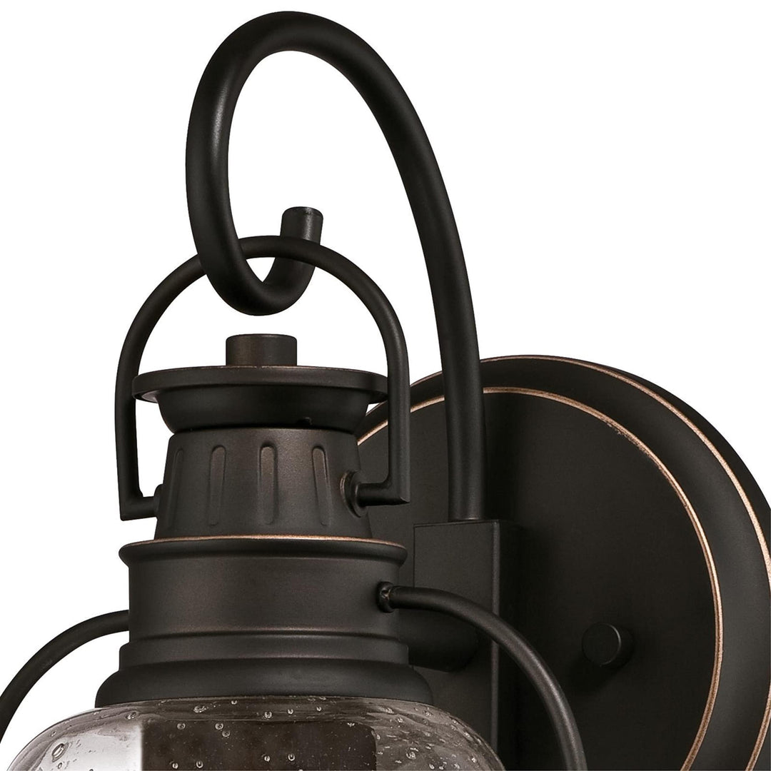 One-light Outdoor Wall Fixture Oil Rubbed Bronze Finish with Highlights and - Diamond Home USA