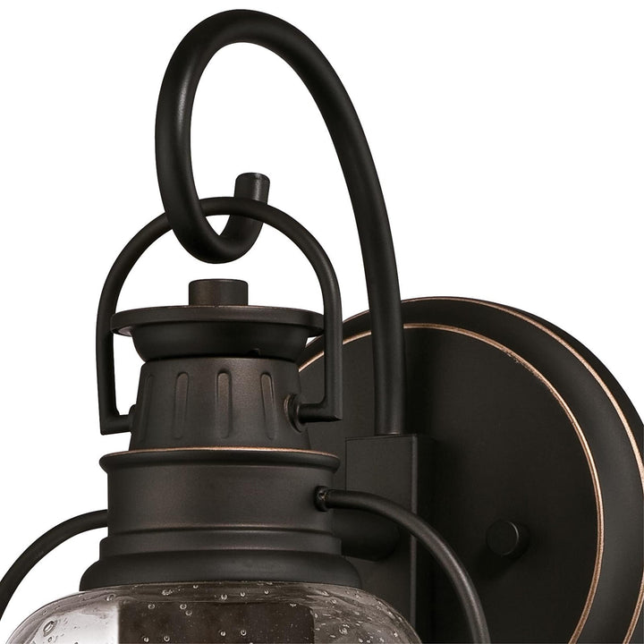 One-light Outdoor Wall Fixture Oil Rubbed Bronze Finish with Highlights and - Diamond Home USA