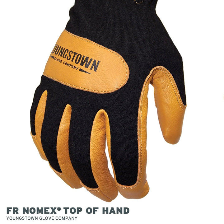 Youngstown Gloves FR Mechanics Hybrid Kevlar Lined Work Glove for Men - Flame