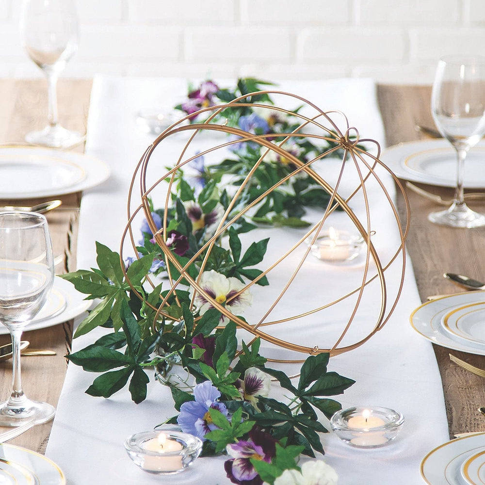 Gold Geometric Sphere All Seasons Home Accents 1 Piece Metal - Diamond Home USA