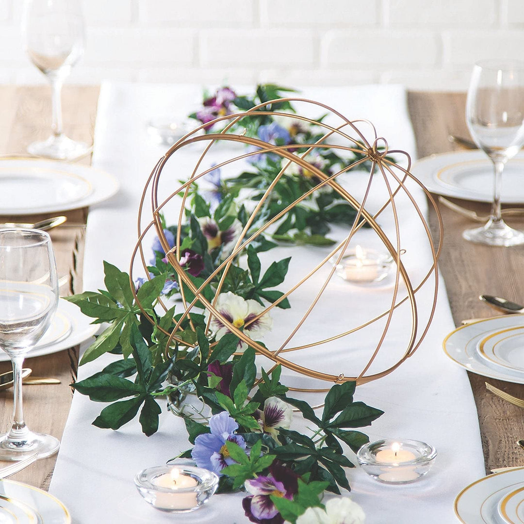 Gold Geometric Sphere All Seasons Home Accents 1 Piece Metal - Diamond Home USA