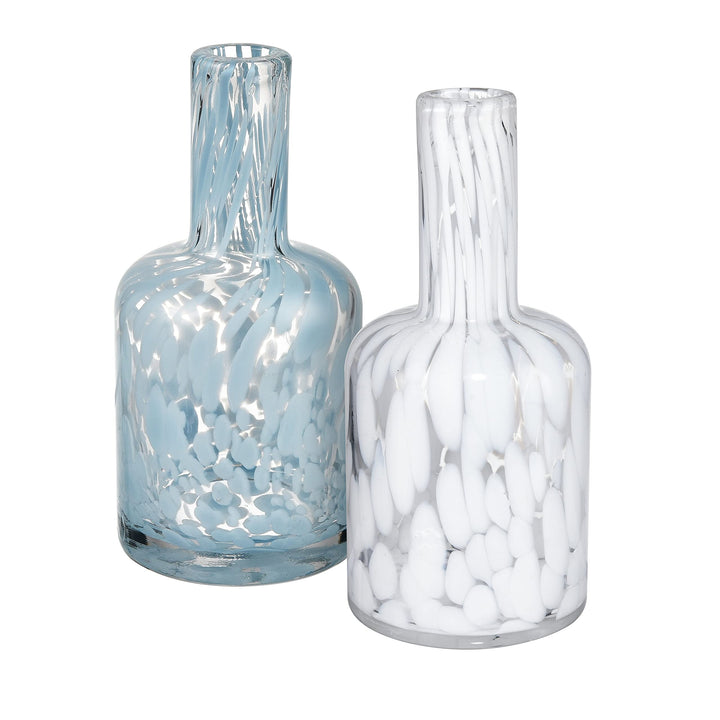 Vase Blue Transitional Glass - Diamond Home USA