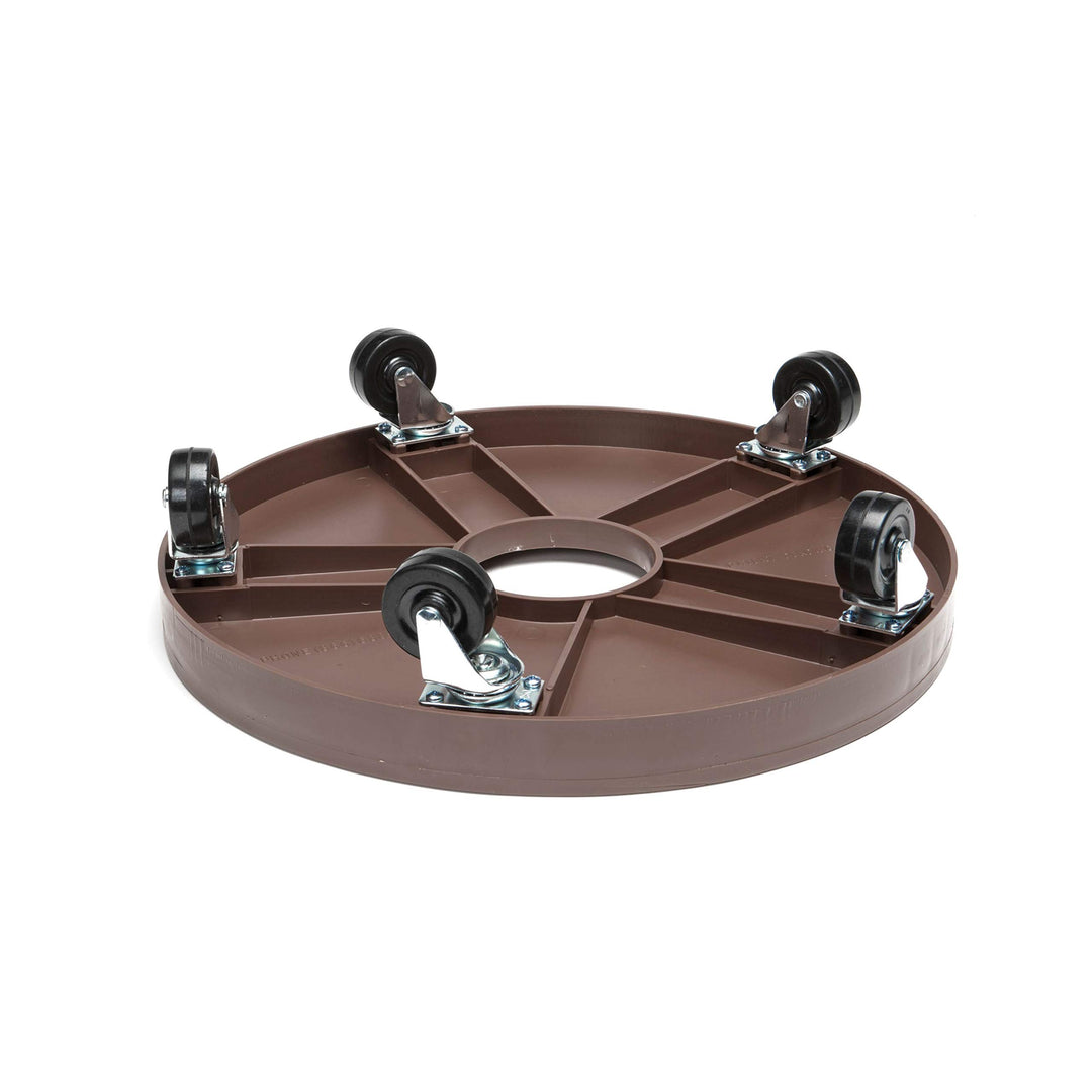 DeVault Enterprises DEV3000E 16 inch Plant Dolly with Hole Espresso Black - Diamond Home USA