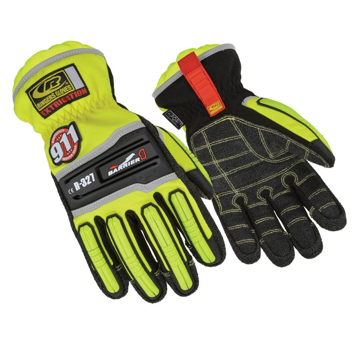 Ringers Gloves Extrication Barrier One Glove High Visibility Lime - 327-10
