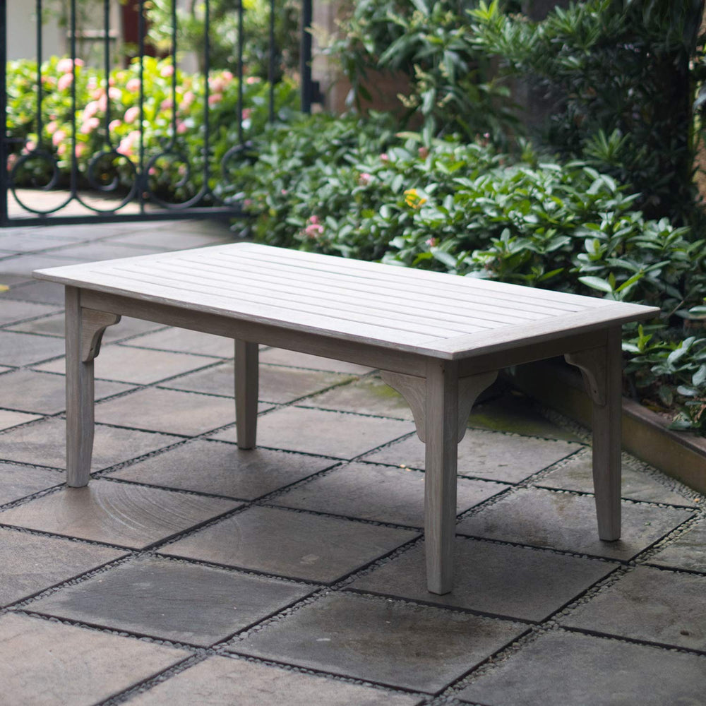 Cambridge Casual Superior Indonesian Auburn Patio Coffee Table Weathered Teak - Diamond Home USA