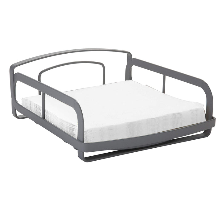 Kitchen Details Industrial Collection Napkin Holder 7.5"x 7.2"x 3" Grey Steel