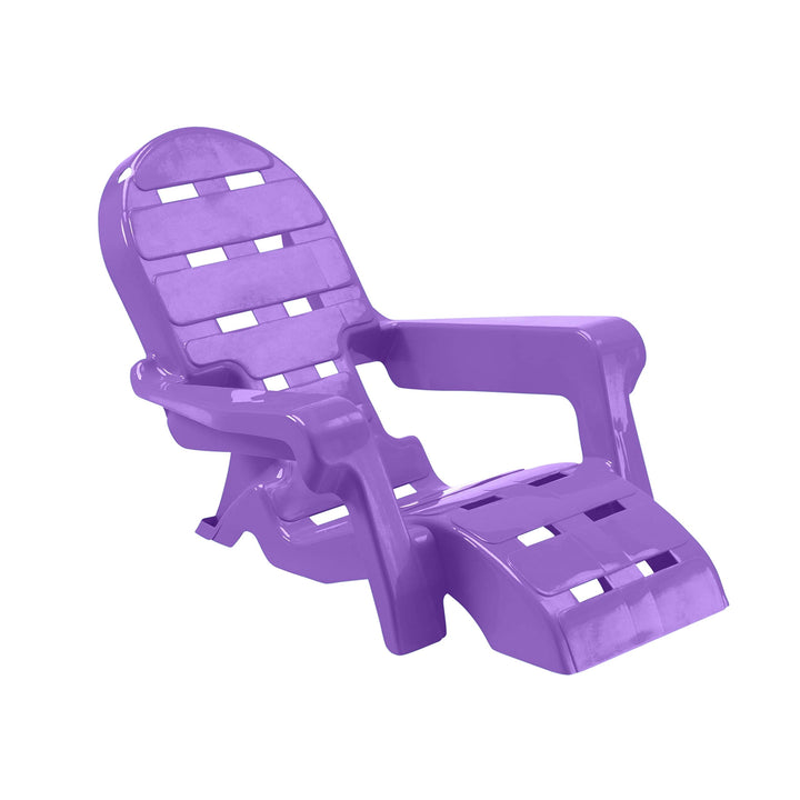 Kid's Beach Chair Assortment 6-Pack - Green/Orange/Purple Boys Girls Made in USA - Diamond Home USA