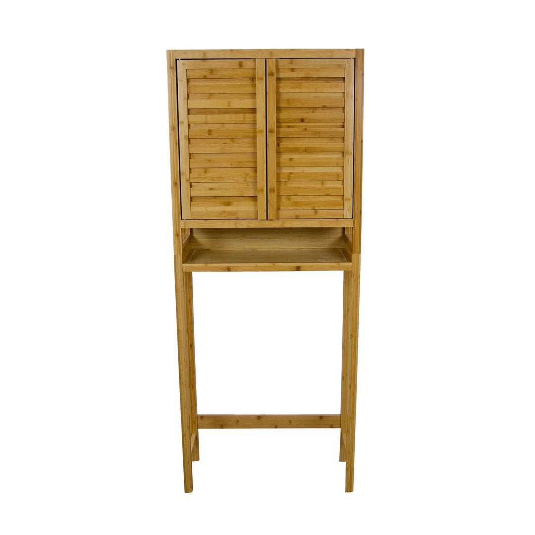 Burning Tree Solid Bamboo Over The Toilet Tan Modern Contemporary Natural Finish - Diamond Home USA