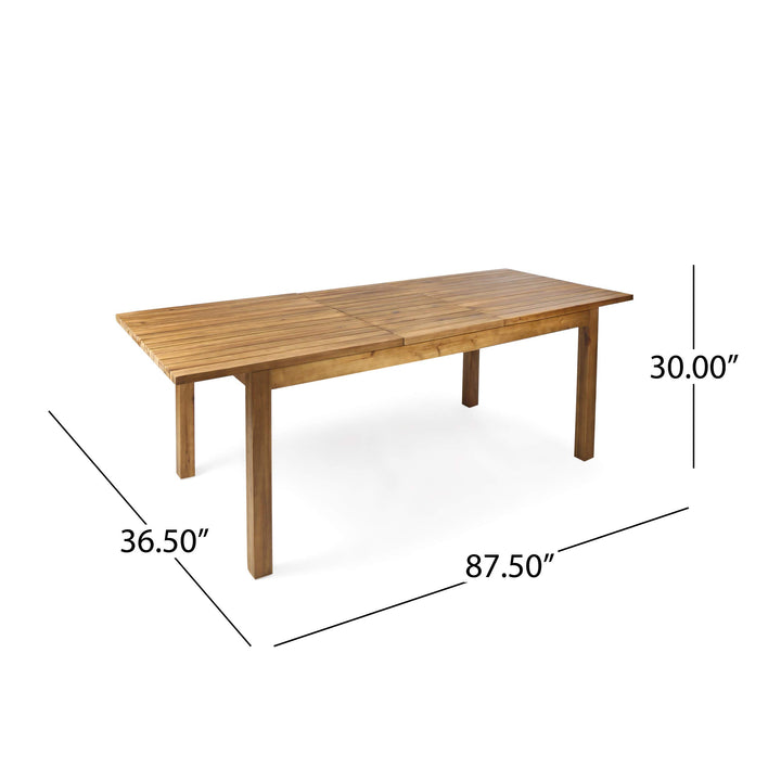 Christopher Knight Home Wilson Outdoor Expandable Acacia Wood Dining Table Teak - Diamond Home USA