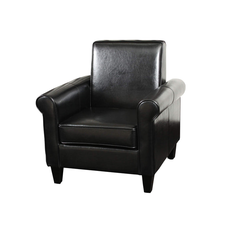Christopher Knight Home Freemont Bonded Leather Club Chair Black