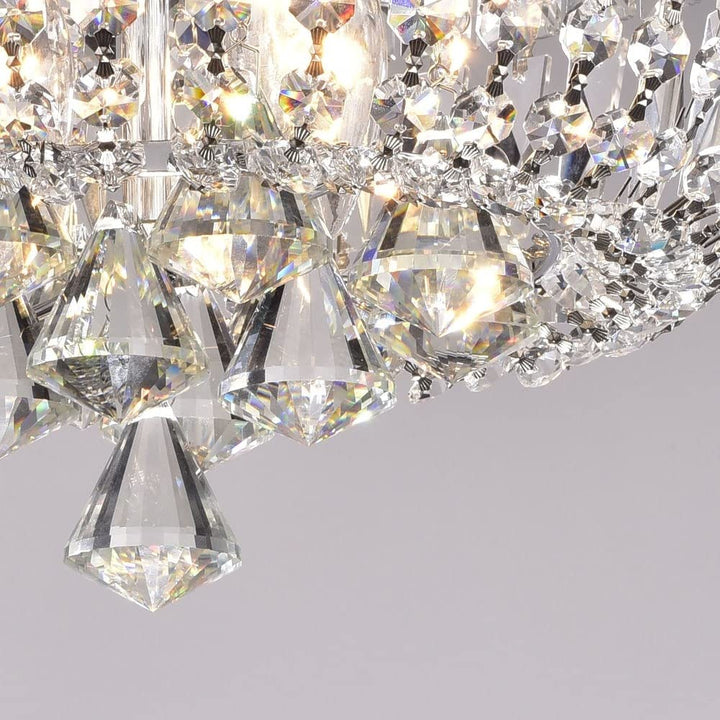 The Lighting Store Elisa 4-light Chrome and Crystal Flushmount Chandelier - Diamond Home USA
