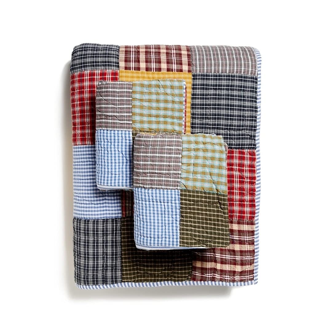 Cottage Home Reversible Cotton 3-piece Quilt Set Yellow Blue Green Queen - Diamond Home USA