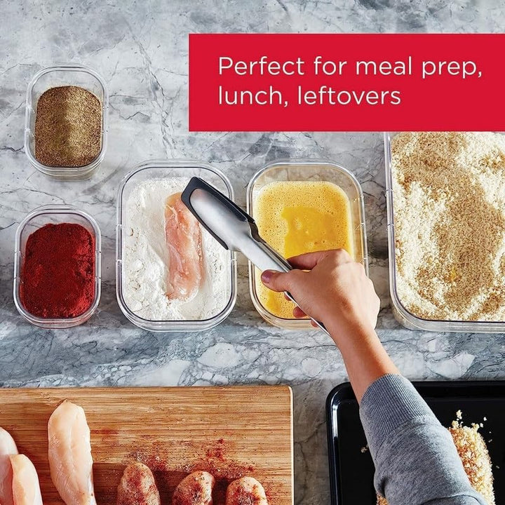 Storage Containers With Of 5 (1.3 Cup) Grey Plastic - Diamond Home USA