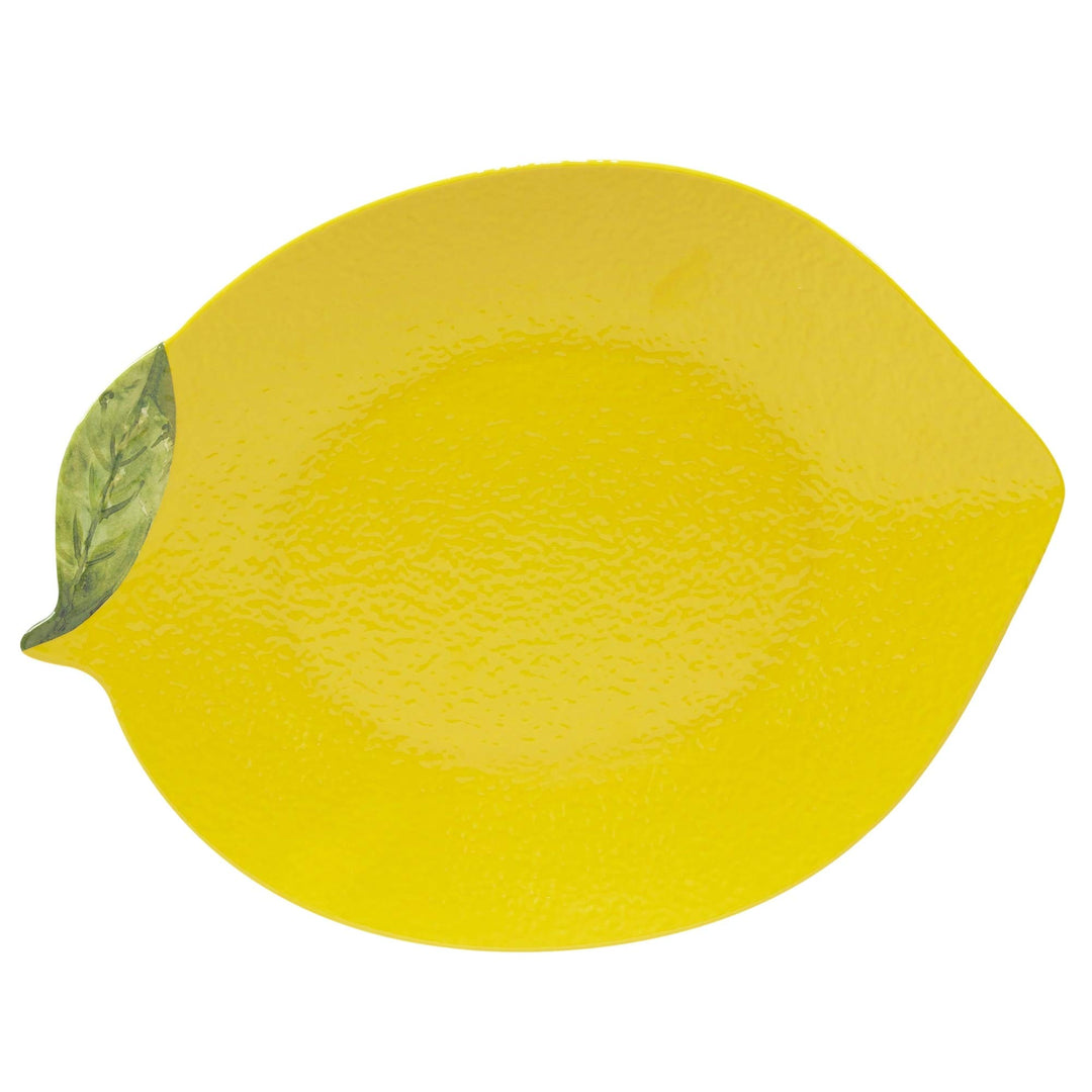 3-d Lemon 2-Piece Serving Set Green Multi Color Yellow Fruit Farmhouse - Diamond Home USA