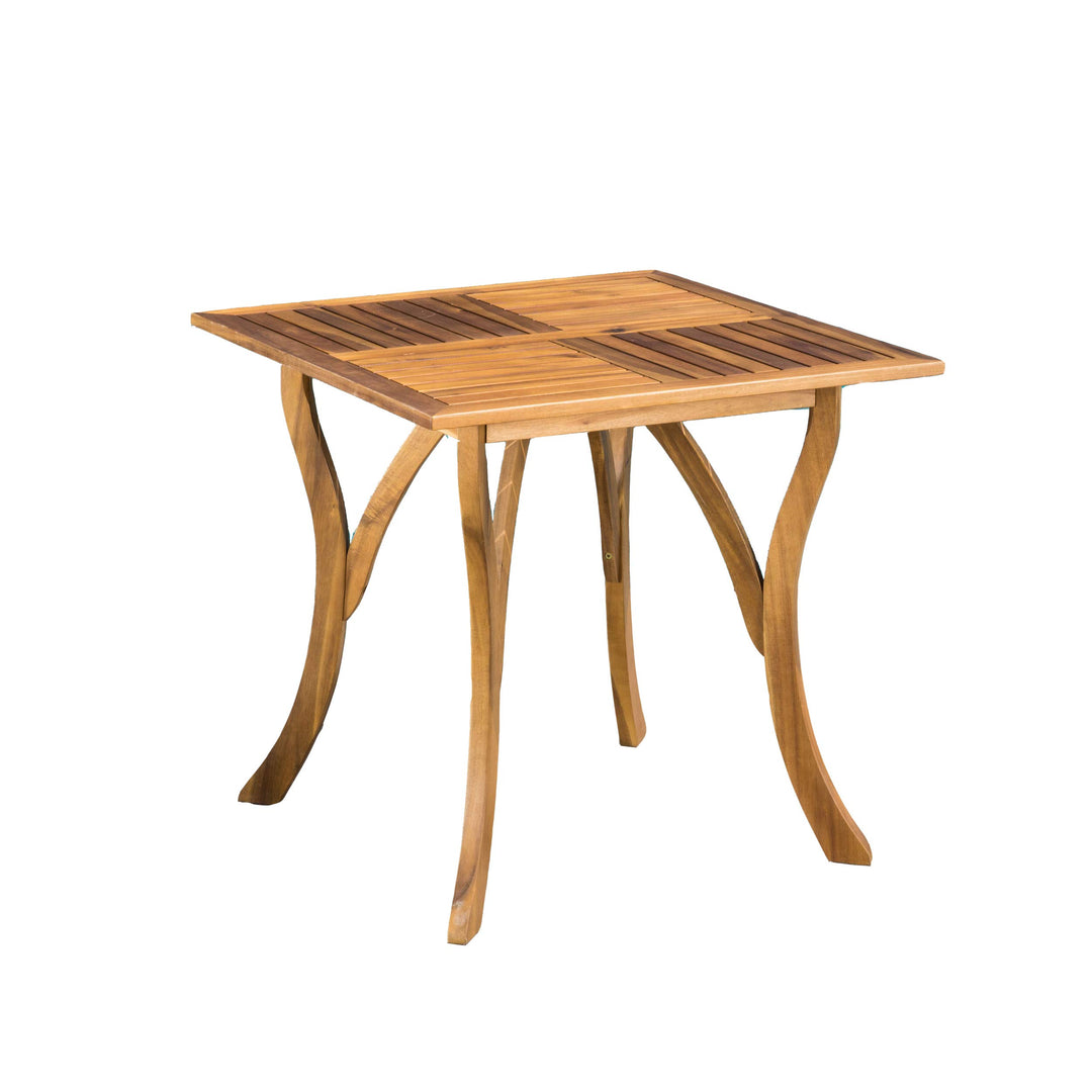 Christopher Knight Home Hermosa Acacia Wood Square Table Teak Finish Brown