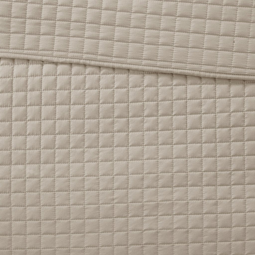 510 DESIGN Otto 3 Piece Coverlet Set Khaki King/Cal King 5DS13-0033 - Diamond Home USA
