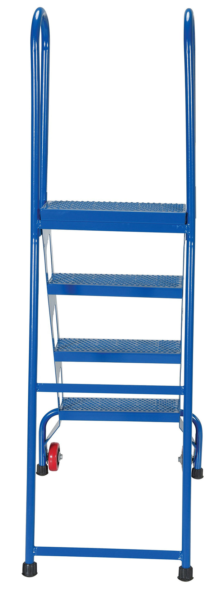 AllWelded Vestil Lock And Roll Folding Ladders With Wheels 4 Steps Steel - Diamond Home USA