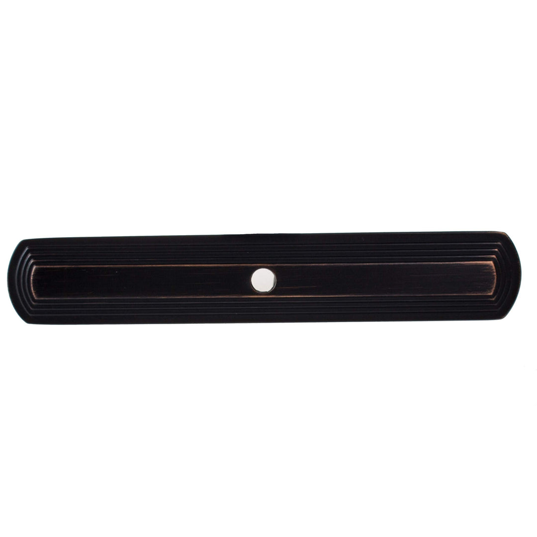 5-pk 6 in. Rubbed Bronze Rounded Rectangle Cabinet Backplate - Oil Zinc Finish