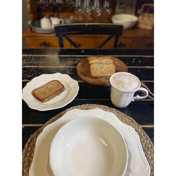 Country Estate 16pc Set With Coupe Bowls Off/White Textured Casual Round - Diamond Home USA