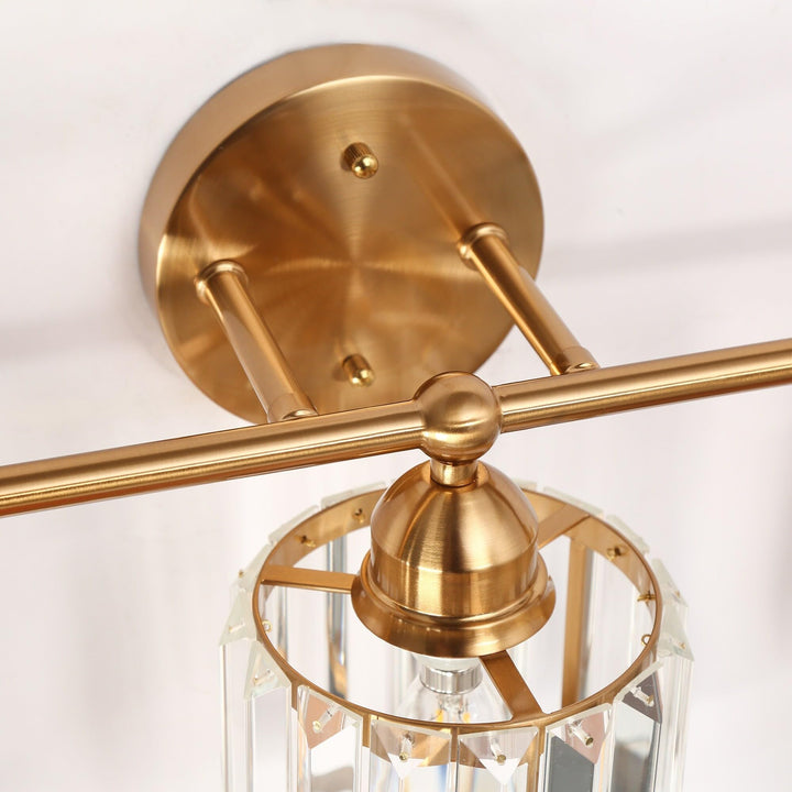 Modern Glam Plating Brass 3-light Bathroom Vanity ights Dimmable Wall Sconce - Diamond Home USA