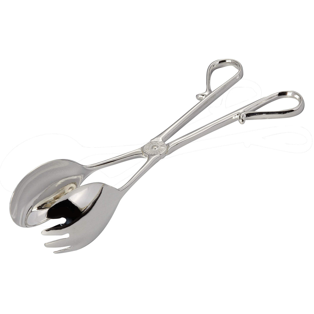 Large Salad Tongs 10" Silver Stainless Steel 1 Piece