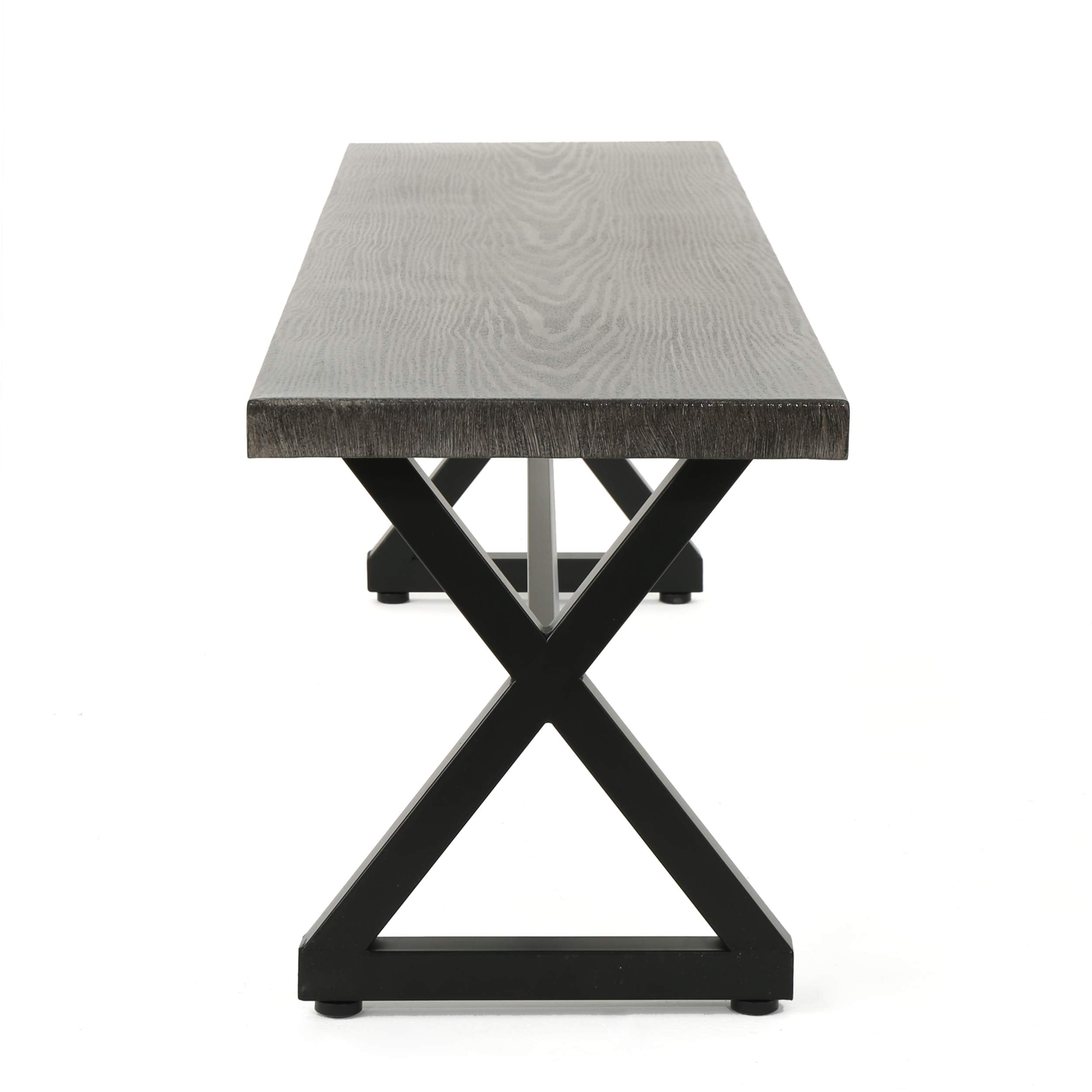 Christopher Knight Home Rolando Outdoor Aluminum Dining Bench with Steel Frame