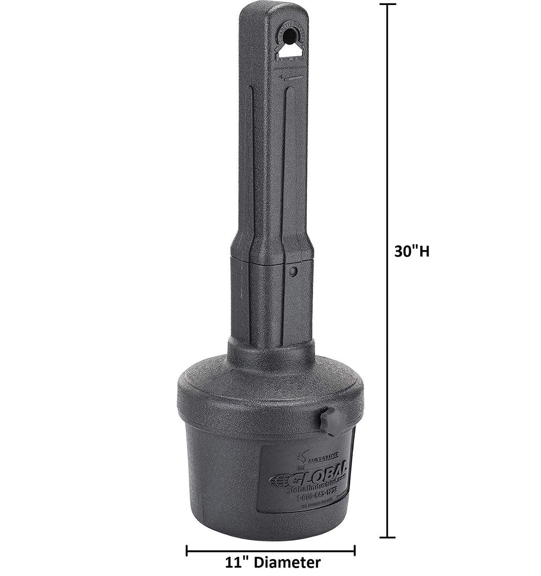 Global Industrial Black Outdoor Ashtray 1-1/2 Gallon - Diamond Home USA