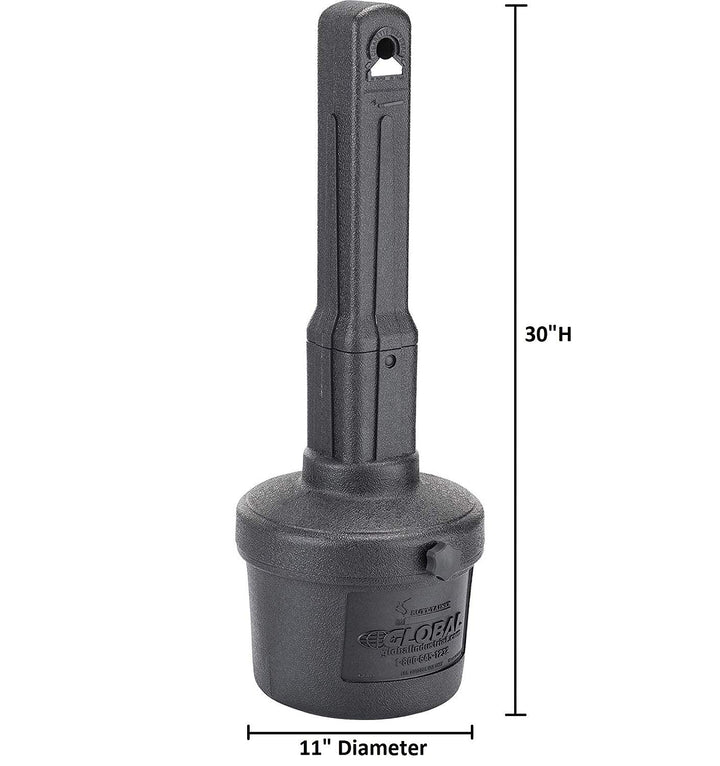 Global Industrial Black Outdoor Ashtray 1-1/2 Gallon - Diamond Home USA