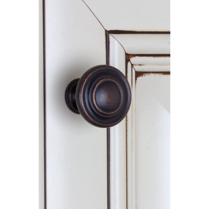 1.25-inch Oil-Rubbed Bronze 3-Ring Round Cabinet Knobs (Pack of 10) Brown - Diamond Home USA