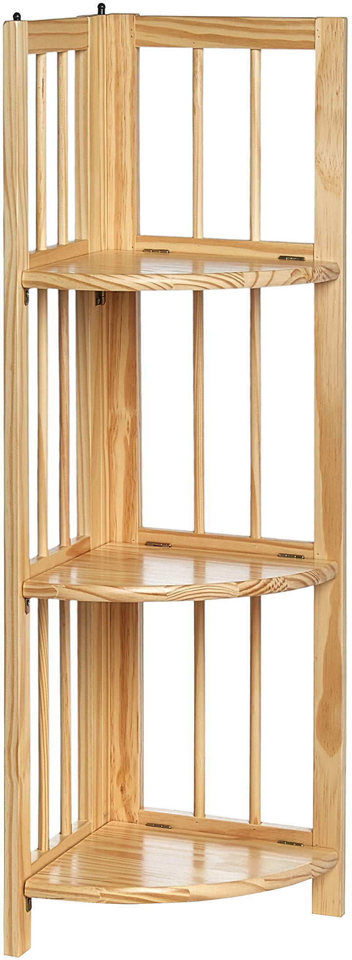 Casual Home 4-Shelf Corner Folding Bookcase Natural Natural - Natural Finish