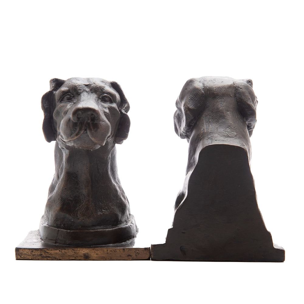 Bronze Lab Iron Bookends 5x4.5x6 Finish Handmade - Diamond Home USA