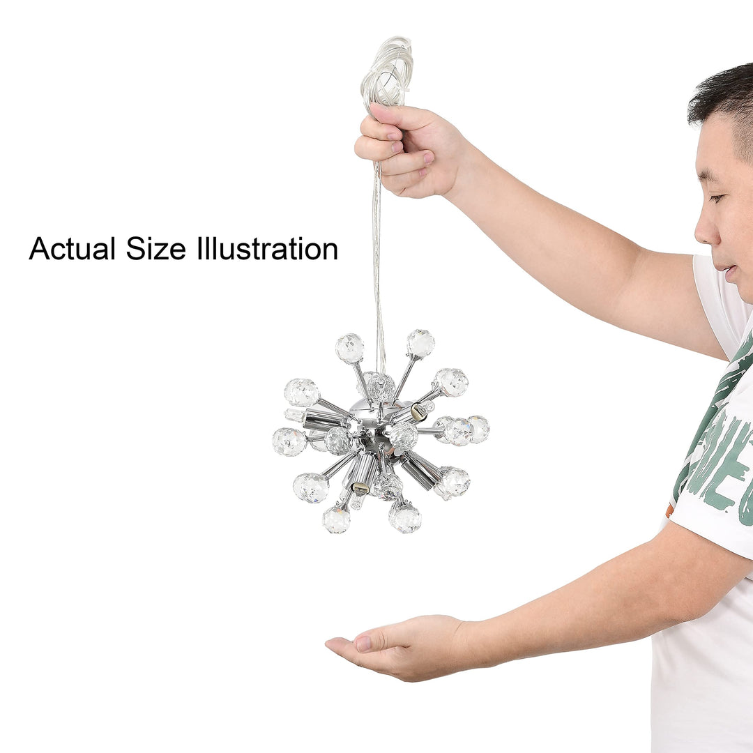 The Lighting Store Clara Mini t 6-Light Sputnik Clear Crystal Balls - Diamond Home USA