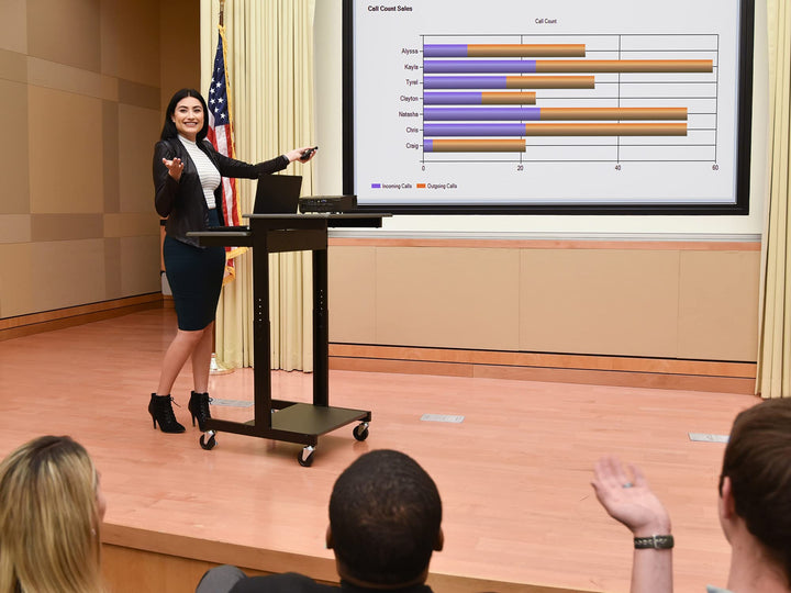 LUXOR PS3945 Adjustable-Height Presentation Workstation - Diamond Home USA