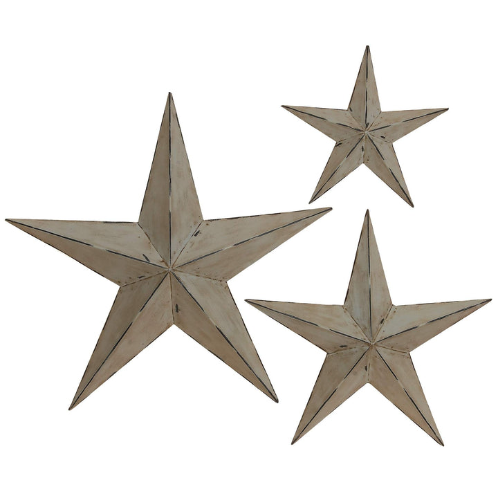Farmhouse Inspired Distressed Taupe Iron 3D Wall Sculptures (Set of 3) Tan Metal - Diamond Home USA
