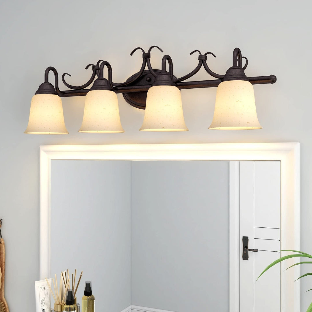 4-Light Vanity Light 31.89"x9.76"x8.35" Modern Contemporary Metal Bronze - Diamond Home USA
