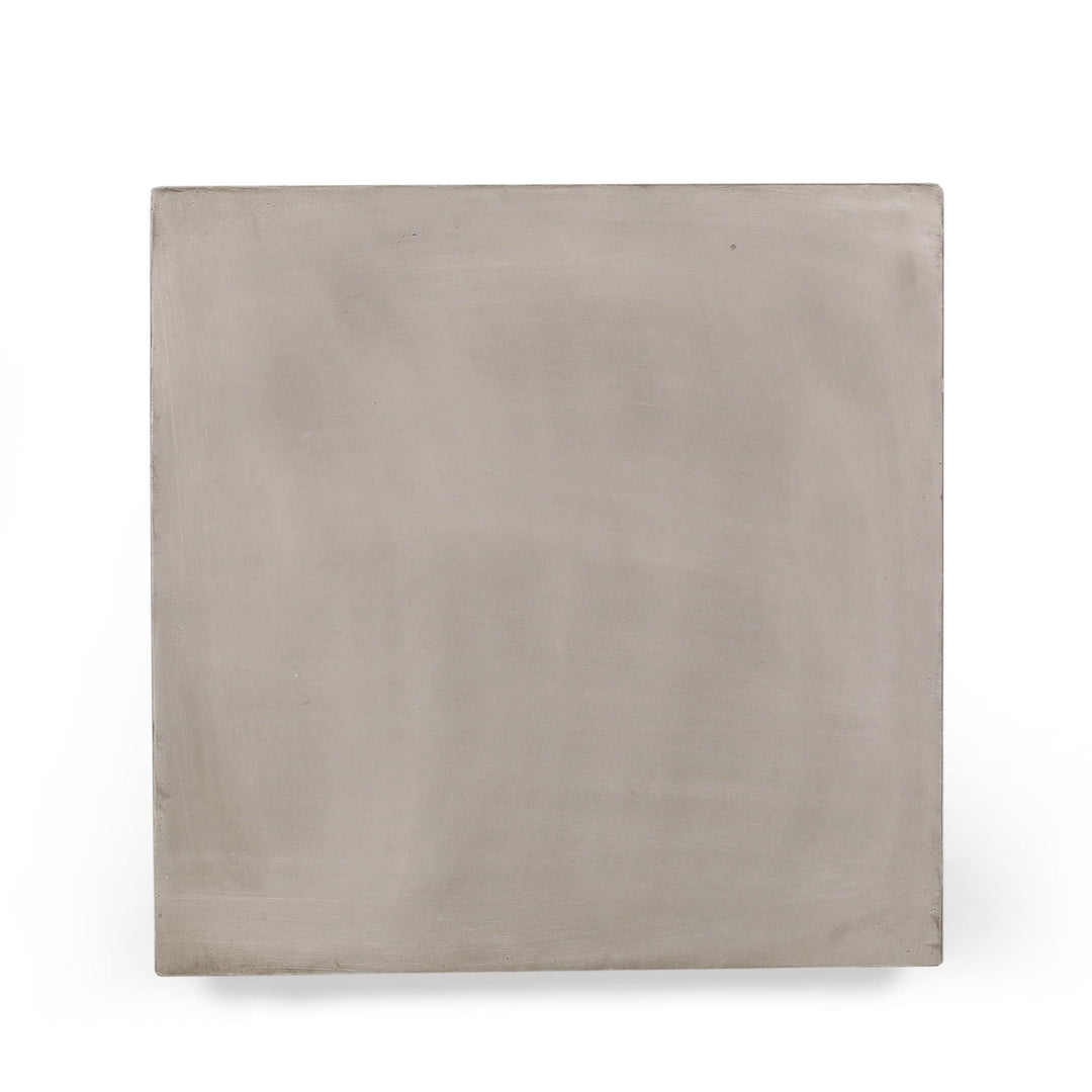 Lightweight Concrete Side Table Grey Industrial Square - Diamond Home USA