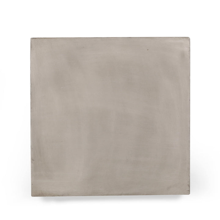 Lightweight Concrete Side Table Grey Industrial Square - Diamond Home USA